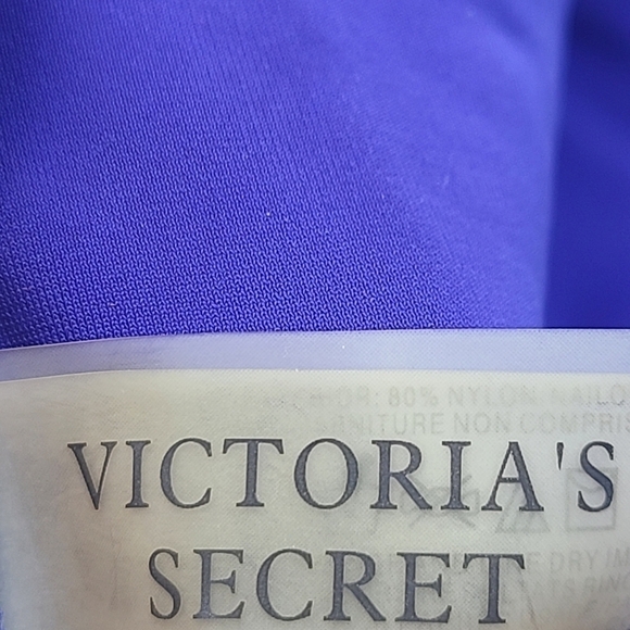 Victoria's Secret Halter Tankini Top Padded Cups Blue Purple, Size XS - Picture 7 of 7